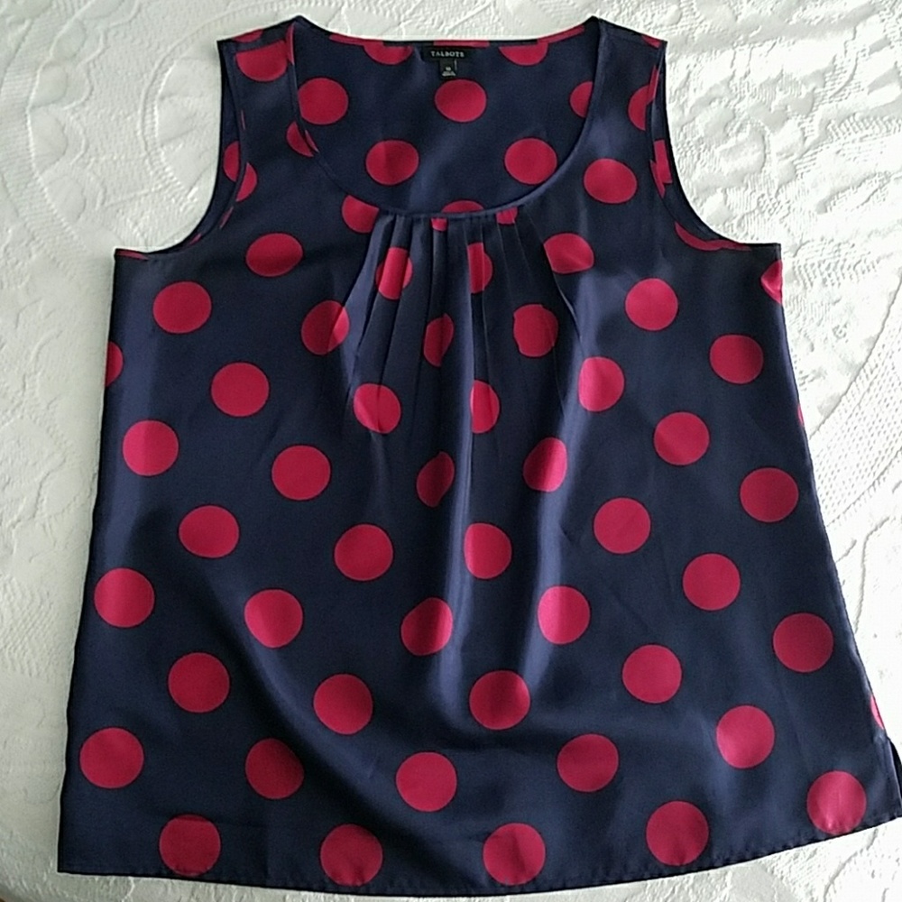 Talbots polka dot shell